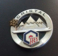 Insigne /  Broche  / Ski Esf Cristal FFES Flocon Etoile Broche ....Pin's / Fabrication Fournier - Unclassified