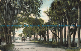 R632940 Daylona Fla. Beach Street North. The Hugh C. Leighton - Welt