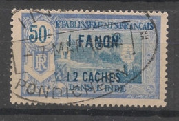 INDE - 1923-26 - N°YT. 70 - Pondichery 1fa12ca Sur 50c - Oblitéré / Used - Used Stamps