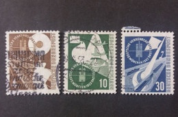 GERMANY ALLEMAGNE DEUTSCHE POST 1953 ESPOSIZIONE DEI TRASPORTI A MONACO CAT. YVERT N.53/54/56 - Used Stamps