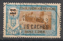 INDE - 1928 - N°YT. 82 - Pondichery 16ca Sur 35c - Oblitéré / Used - Used Stamps
