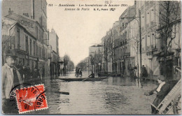 92 ASNIERES - Crue 1910 Vue De L'avenue De Paris  - Asnieres Sur Seine