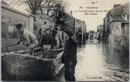 92 ASNIERES - Crue 1910 La Rue Dussau  - Asnieres Sur Seine