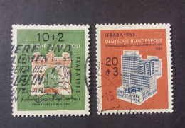 GERMANY ALLEMAGNE DEUTSCHE POST 1953 ESPOSIZIONE FILATELICA IFRABA CAT. YVERT N.57/58 - Usados