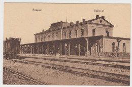 Romania - Focsani Railway Station Gare Bahnhof Chemin De Fer Eisenbahn German Occupation Feldpost Ww1 Wk1 - Roumanie