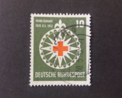GERMANY ALLEMAGNE DEUTSCHE POST 1953 125 ANNIVERSARIO DELLA NASCITA DI HENRI DUNANT CAT. YVERT N.50 - Used Stamps