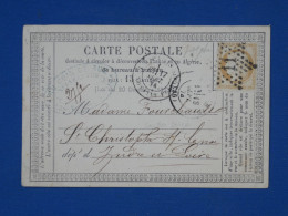 DP1 FRANCE CARTE  1874 ETOILE PARIS N°11 A ST CHRISTOPHE  + +AFF. INTERESSANT+++ - 1849-1876: Période Classique