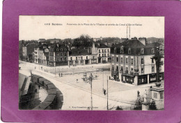 35 RENNES Panorama De La Place De La Mission Et Entrée Du Canal D'Ille Et Rance Train Café Du Pont Neuf Epicerie En Gros - Rennes