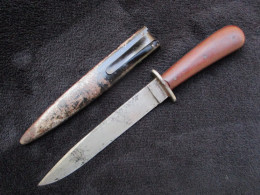 COUTEAU DE COMBAT ALLEMAND ORIGINAL WW2, Poignard De Botte Et Fabricant De Gaine PUMA SOLINGEN - Knives/Swords