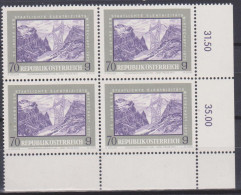 1972 , Mi 1389 ** (3) -  4er Block Postfrisch - 25 Jahre Verstaatlichte Elektrizitätswirtschaft - Cartas & Documentos