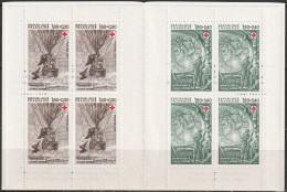 Frankreich1982 Mi-Nr.2367C - 2368C 4er Block MH Rotes Kreuz ** Postfrisch  ( D 3422  ) - Unused Stamps