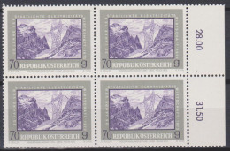 1972 , Mi 1389 ** (5) -  4er Block Postfrisch - 25 Jahre Verstaatlichte Elektrizitätswirtschaft - Covers & Documents