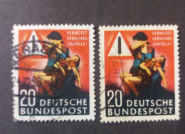 GERMANY ALLEMAGNE DEUTSCHE POST 1953 PREVENZIONE DEGLI INCIDENTI STRADALI CAT. YVERT N.58 - Oblitérés