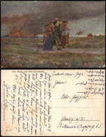Künstlerkarte "Von Haus Und Hof Vertrieben", Vertriebene Vertreibung 1919 - Malerei & Gemälde