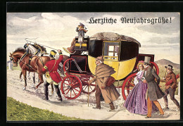 AK Eilpost Mit Bergvorgespann, 1848  - Postal Services