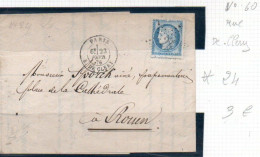 FRANCE N° 60 - (Paris Etoile 24)Rue De Cléry - 1849-1876: Periodo Clásico