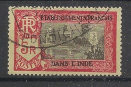 INDE - 1929 - N°YT. 104 - Pondichery 5r - Oblitéré / Used - Used Stamps