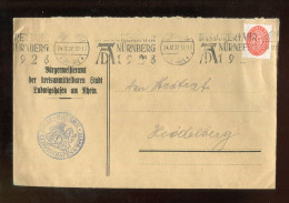 "DEUTSCHES REICH" 1922, Dienstmarke Mi. 118 EF Auf Brief Mit Stempel "LUDWIGSHAFEN, Duererjahr" (B2068) - Officials