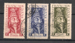 INDE - 1952 - N°YT. 255 à 257 - Série Complète - Oblitéré / Used - Oblitérés