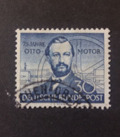 GERMANY ALLEMAGNE DEUTSCHE POST 1952 75 ANNIVERSARIO DELLA NASCITA DEI MOTORI A GAZ CAT. YVERT N.35 - Used Stamps