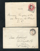 "GROSSBRITANIEN" 1900/1902, 2 Ganzsachenumschlaege Gestempelt (B2069) - Covers & Documents