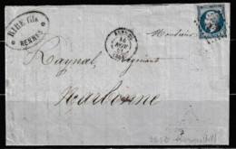 Lettre Rennes 1861 (( Ile-et-Vilaine )) - 1862 Napoleon III