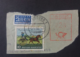 GERMANY ALLEMAGNE DEUTSCHE POST 1952 CENTENARIO DEL SERVIZIO POSTALE CAT. YVERT N.47 - Usados