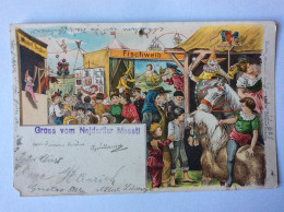 GRUSS VOM NEJDERFLER MESSTI - Fête Foraine - Cachet Strassburg 1901 - Petit Manque Coin Gauche Et Trou Milieu Haut - Autres & Non Classés