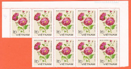 28640 / ⭐ ♥️ VIETNAM Bloc X9 Bord Feuille 1978 Série Chrisanthemum Sp. 1 Đồng Viet-Nam Chrysanthèmes 1 Dong - Vietnam