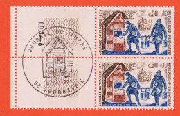 28533 / ⭐ Paire Bord Feuille T.D.3-6 Yvert Y-T N° 1671 Journée Du Timbre Poste Armées COURBEVOIE 27-03- 1971 LUXE MNH**  - Nuovi