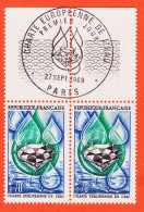 28528 / ⭐ Paire Bord Feuille Yvert Y-T N° 1612 Obliteration Cachet 1er Jour 27-09-1969 Charte Européenne Eau Luxe MNH**  - Unused Stamps