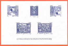 28629 / ⭐ BLOC FEUILLET Gommé Etapes Successive Impression Offset La Taille Douce SALON D'AUTOMNE 2013 - Documents Of Postal Services