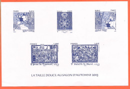 28672 / ⭐ BLOC FEUILLET Gommé Etapes Successive Impression Offset La Taille Douce SALON D'AUTOMNE 2013 - Other & Unclassified