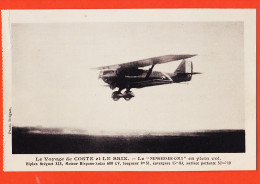 28751 / ⭐ COSTE LE BRIX Voyage Octobre 1927 Traversée Atlantique-Sud NUNGESSER-COLI Plein Vol Biplan BREGUET XIX 600cv - Flieger