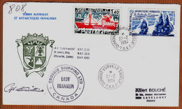 28625 / ⭐ Armoiries TAAF LADY FRANKLIN CROSBIE SHIPPING LTD CANADA DUMONT D'URVILLE 22-02-1984 T.A.A.F - Lettres & Documents