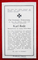 Nowo Archangelskyje 1944, Décès De Karl Bode, Obergefreiter In Einen Gren.-Regt. Né à Peckelsheim En 1911. Auf Deutsch - Devotion Images