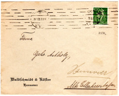 DR 1923, 75 T./1000 Mk. M. Firmenlochung W&H Auf Brief V. Hamburg - Sonstige & Ohne Zuordnung