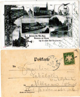 Bayern 1900, Aushilfs-L2 MARKTL Auf Mehrbild-AK V. Burghausen M. 5 Pf. - Storia Postale