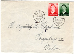 Norwegen 1942, 10+20 öre R. Nordraak Auf Brief V. ROA N. Oslo - Storia Postale