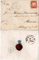 Bayern Ca. 1877, 10 Pf. WZ "weite Welle" Auf Adelsbrief M. K1 POSSENHOFEN - Cartas & Documentos