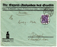 DR 1923, 20 Mk. M. Firmenlochung Perfin Auf Firmenbrief V. Pößneck - Brieven En Documenten