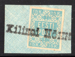 Estland, 15 Kop. 1919 Auf Briefstück  M. Provisorischem Stempel KILINGI NÖMME - Estonie