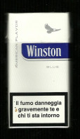 Tabacco Pacchetto Di Sigarette Italia - Winston Blue Da 20 Pezzi N.01 - Vuoto - Estuches Para Cigarrillos (vacios)