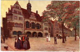 Freiburg, Altes Rathaus, 1920 Gebr. Künstler Farb-AK - Sonstige & Ohne Zuordnung