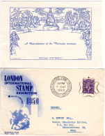 GB 1950 Stamp Exhibition Sonderumschlag M. Einlage V. London N. Norwegen - Other & Unclassified