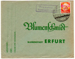 DR 1933, Landpost Stpl. PRESCHEN über Forst (Lausitz) Land Auf Brief M. 12 Pf. - Cartas & Documentos