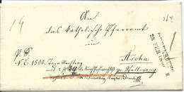 Bayern 1850, L2 Regensburg Auf Postvorschuss Brief N. Ascha Pr. Stallwang - Lettres & Documents