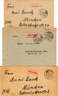 1945/46, 3 Briefe V. Nördlingen M. Versch. GEBÜHR BEZAHLT Stempeln - Briefe U. Dokumente