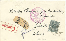 Österreich 1916, Einschreiben Express Brief V. Feldbach I.d. Schweiz - Cartas & Documentos