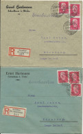 DR 1929, Schalkau Kr. Sonneberg, 2 Einschreiben Brief M. Versch. Reko-Zetteln. - Briefe U. Dokumente